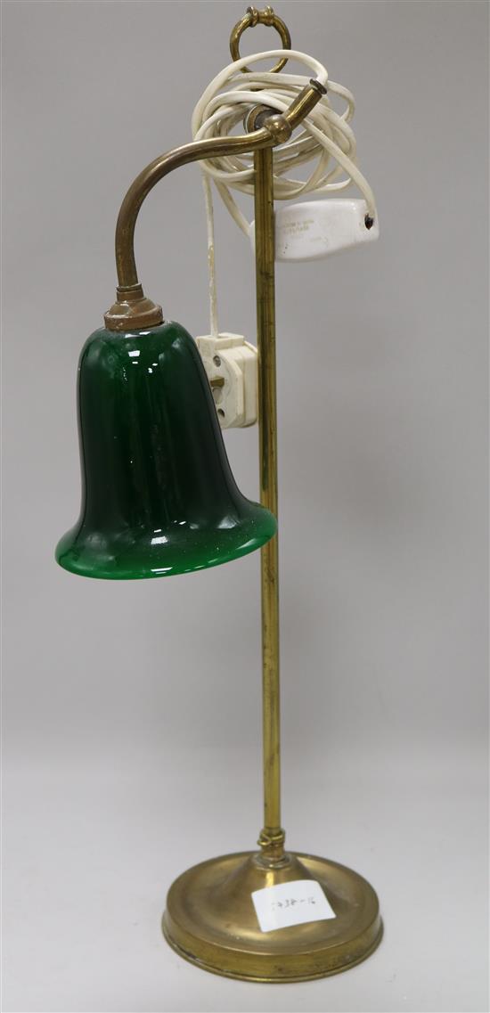 A brass desk lamp height 55cm